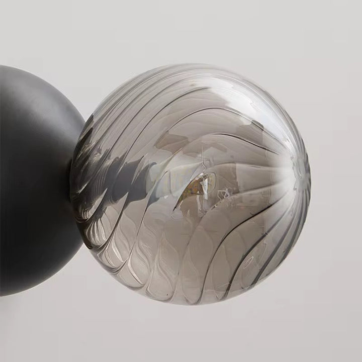 Gold Glass Globe Wall Sconce