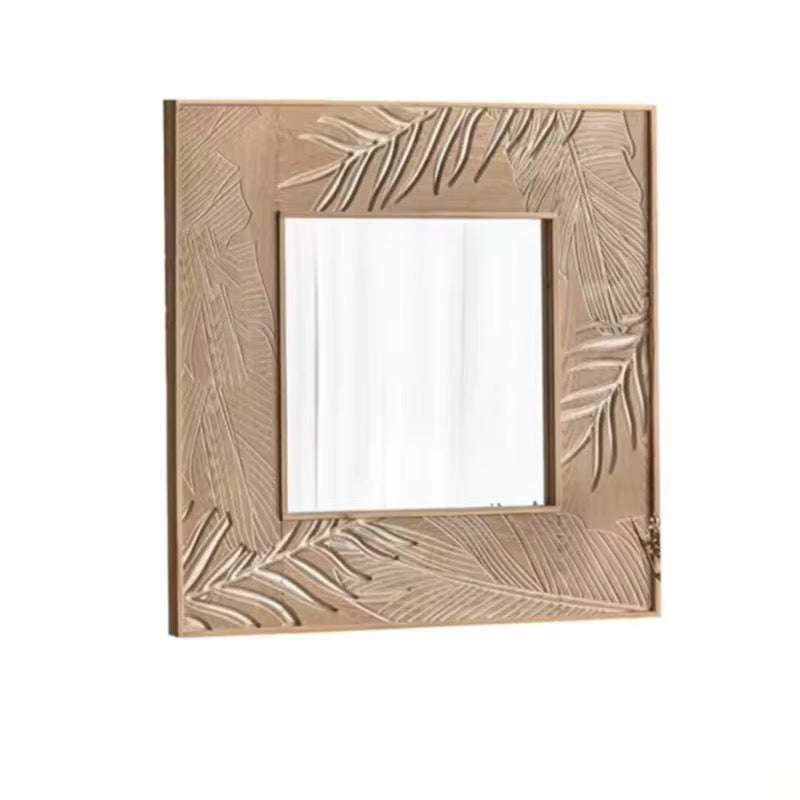 Carved Leaf Mirror