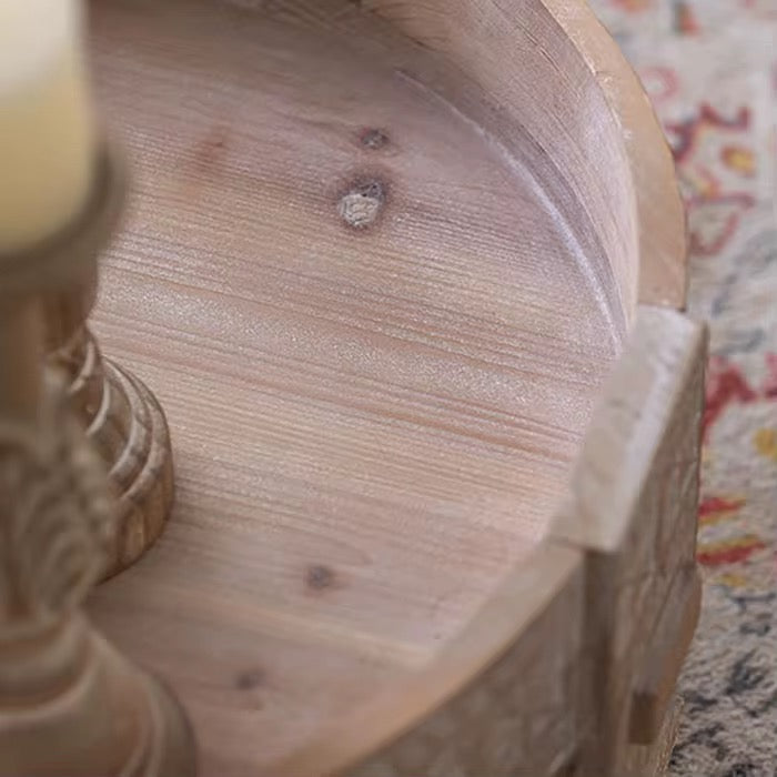 Carved Wooden Bajot Table