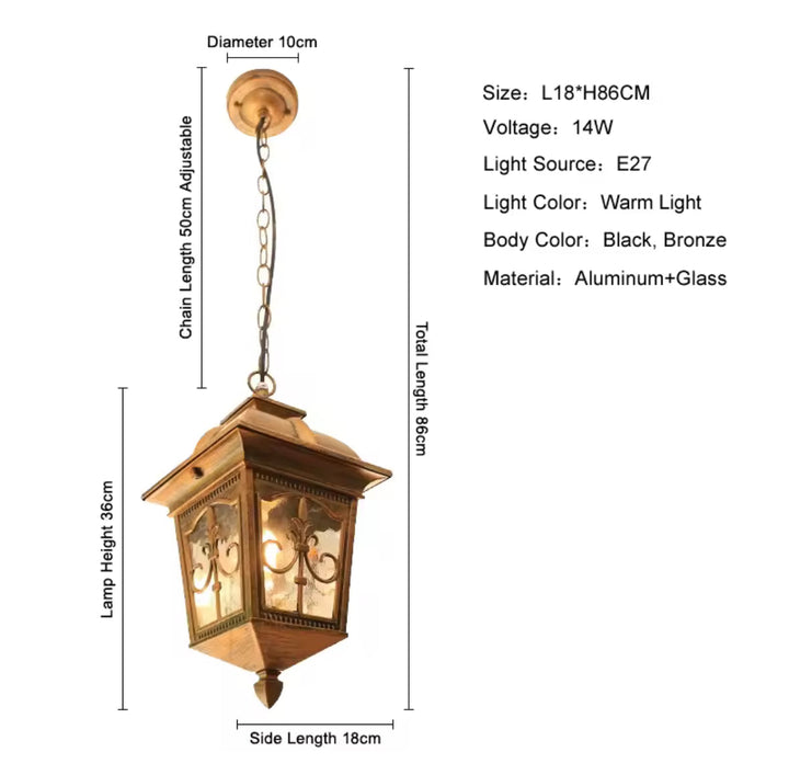 Traditional Outdoor Hanging Lantern