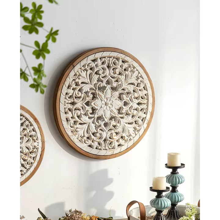 Round Carved Wall Art