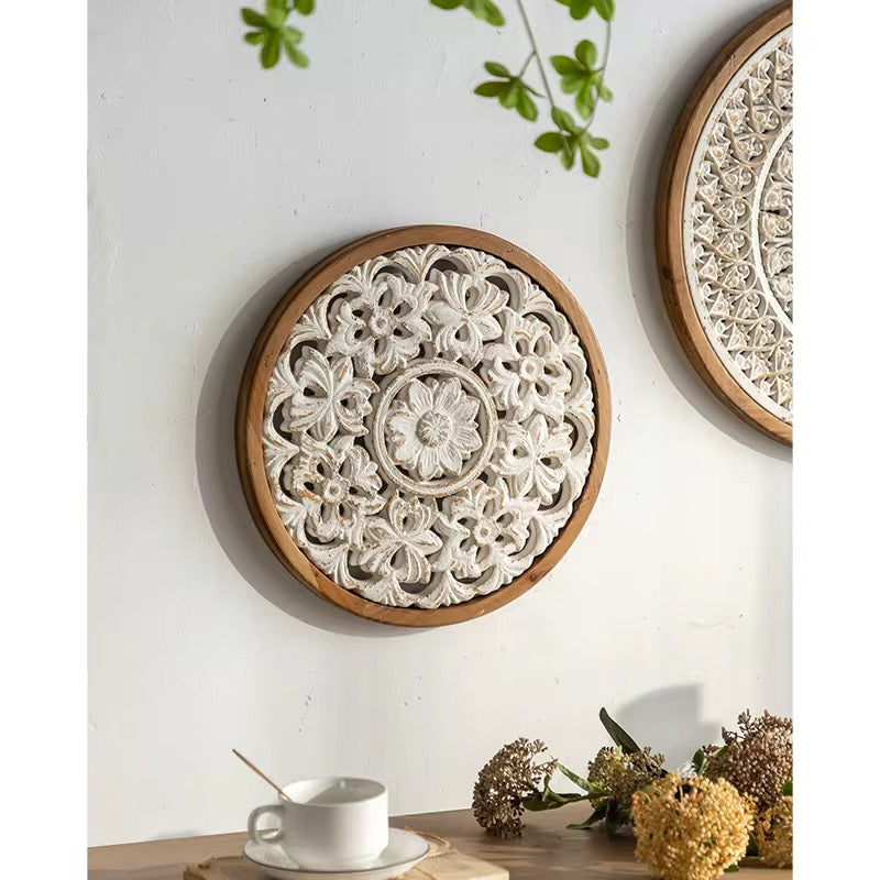 Round Carved Wall Art