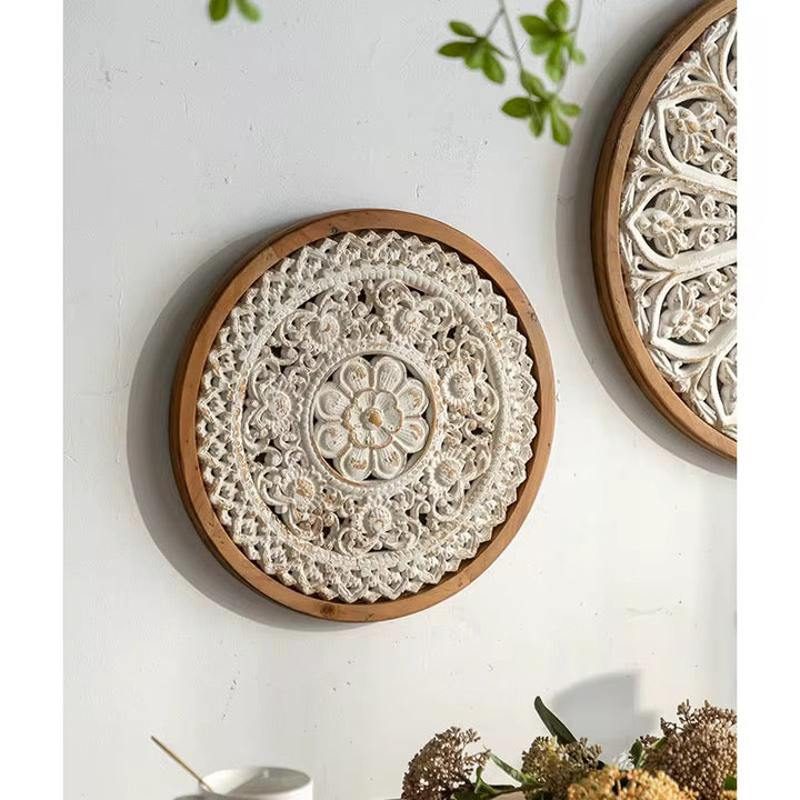 Round Carved Wall Art