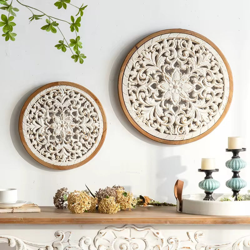 Round Carved Wall Art