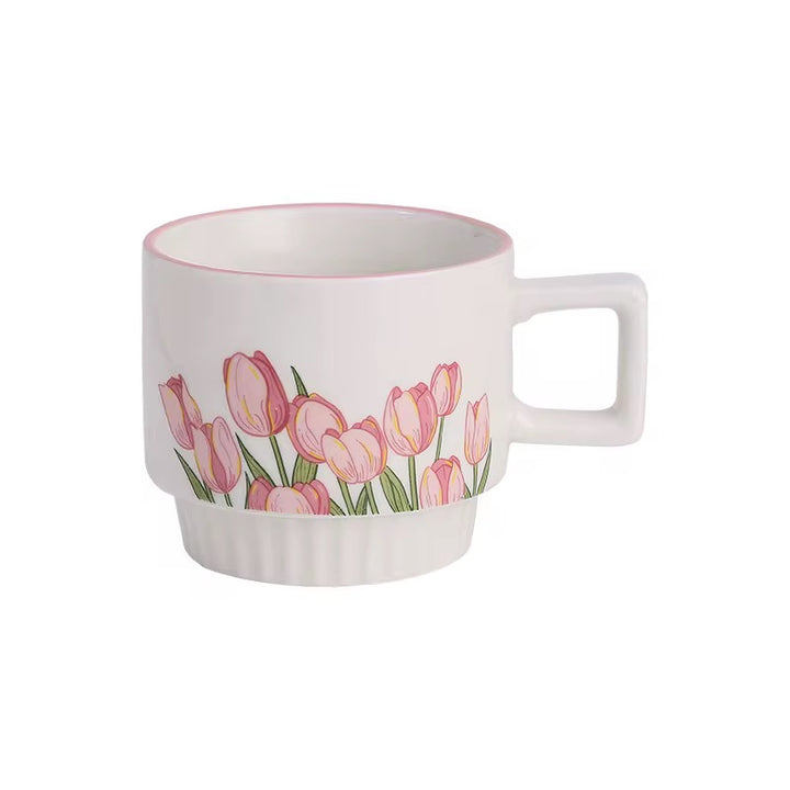 Pink Tulip Ceramic Mug