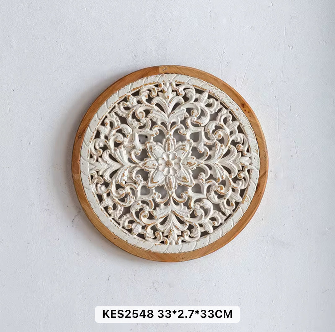 Round Carved Wall Art