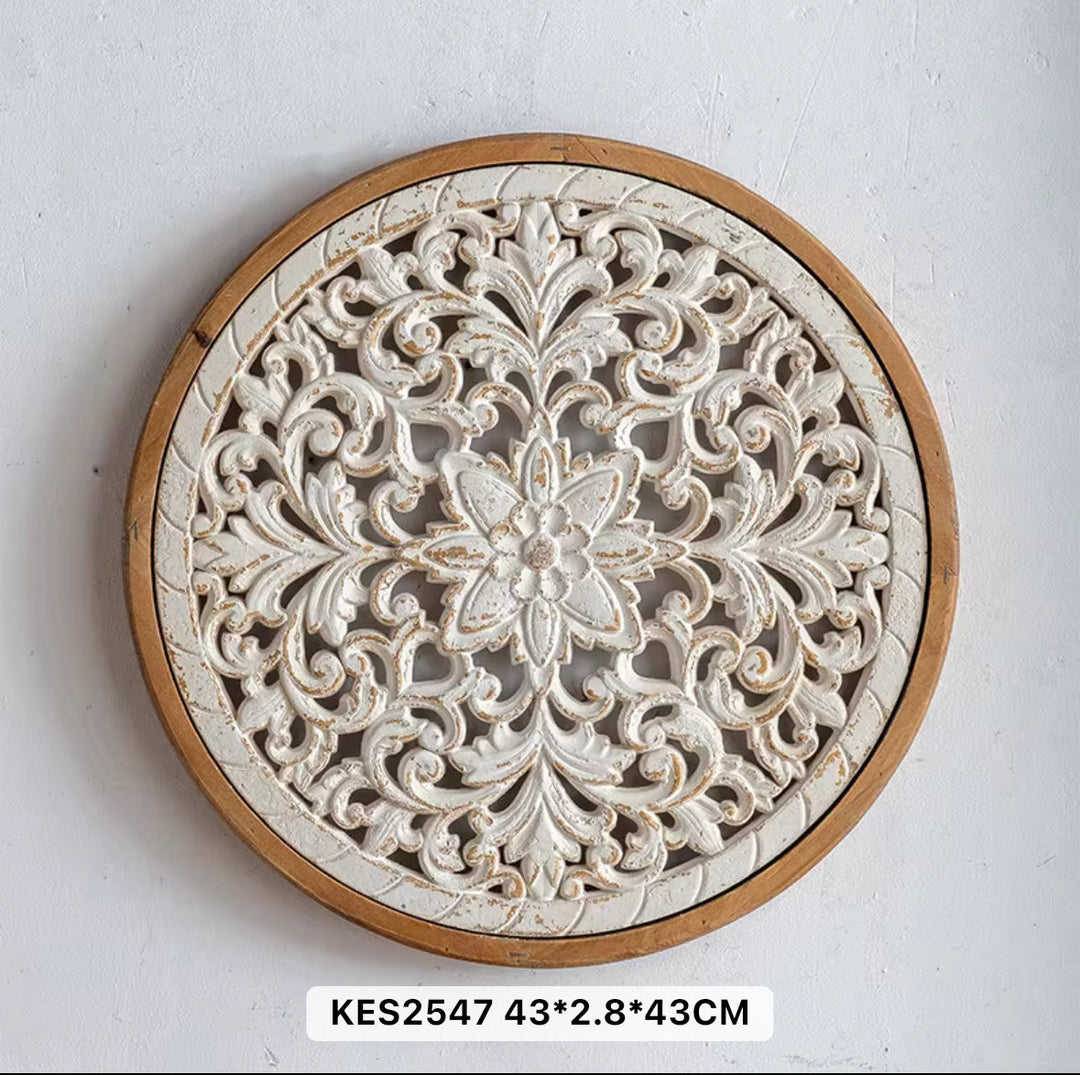 Round Carved Wall Art