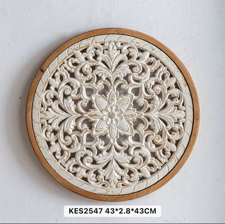 Round Carved Wall Art
