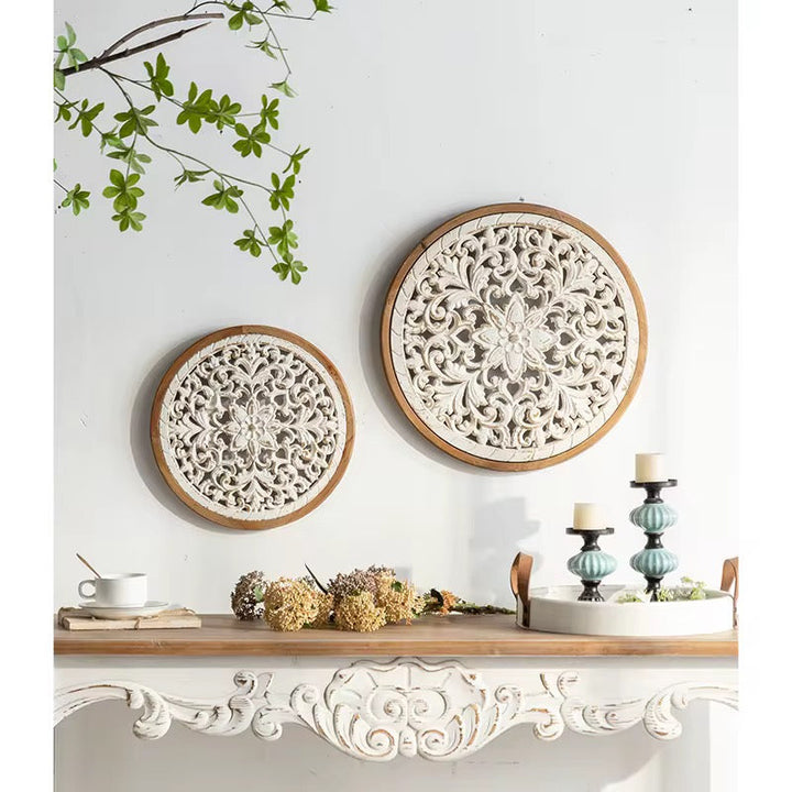 Round Carved Wall Art