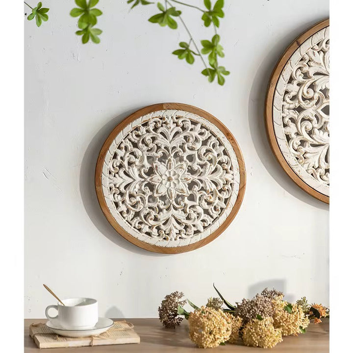 Round Carved Wall Art