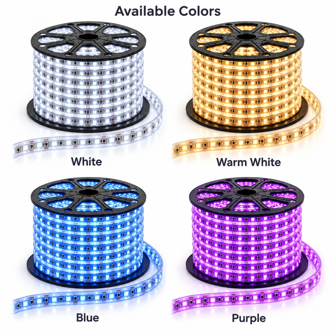 Flexible LED Strip Light Reel – Multiple Colors-single