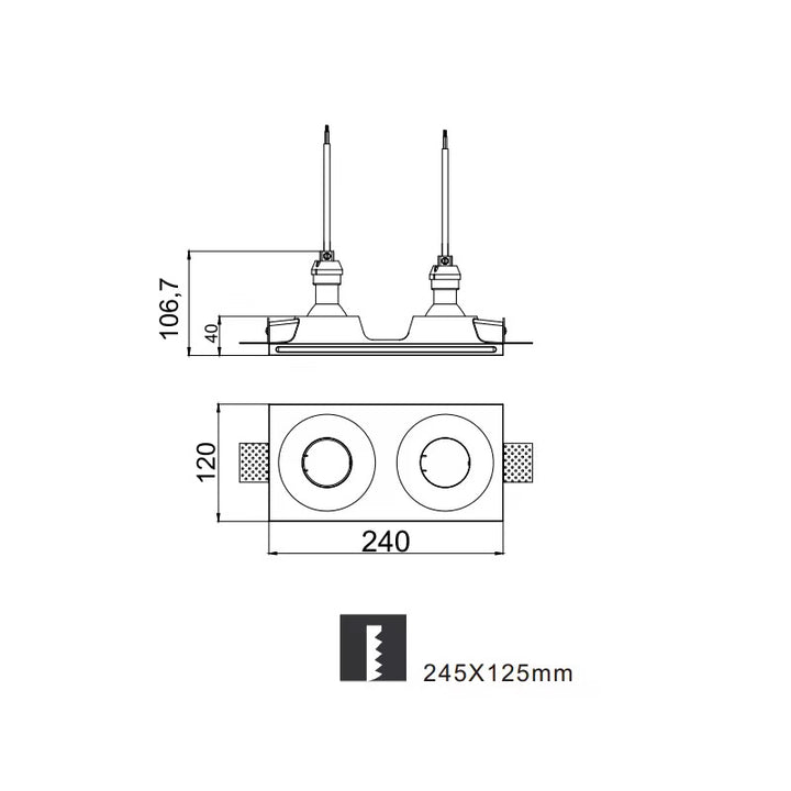 Modern Double Adjustable Recessed LED Ceiling Spotlight