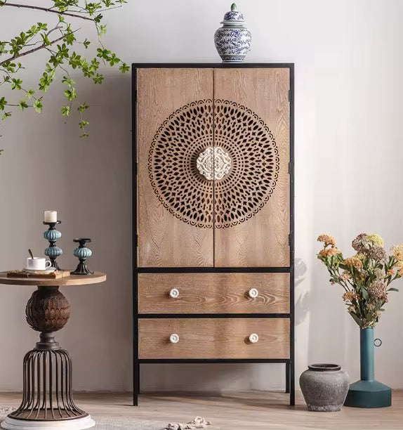 Mandala Wood Cabinet