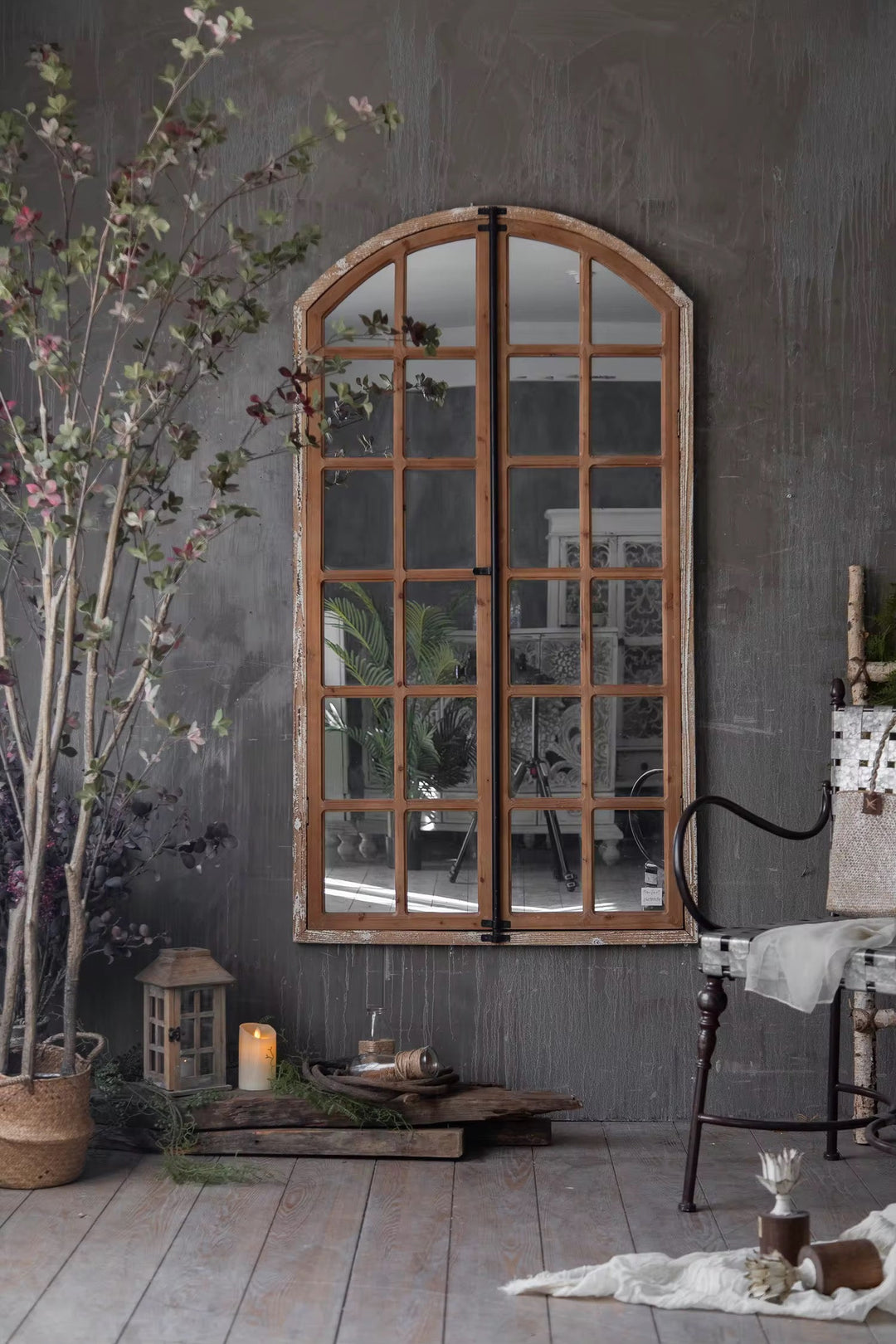 Rustic Arch Mirror