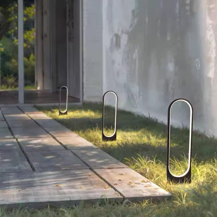 Modern Oval Outdoor Bollard Light