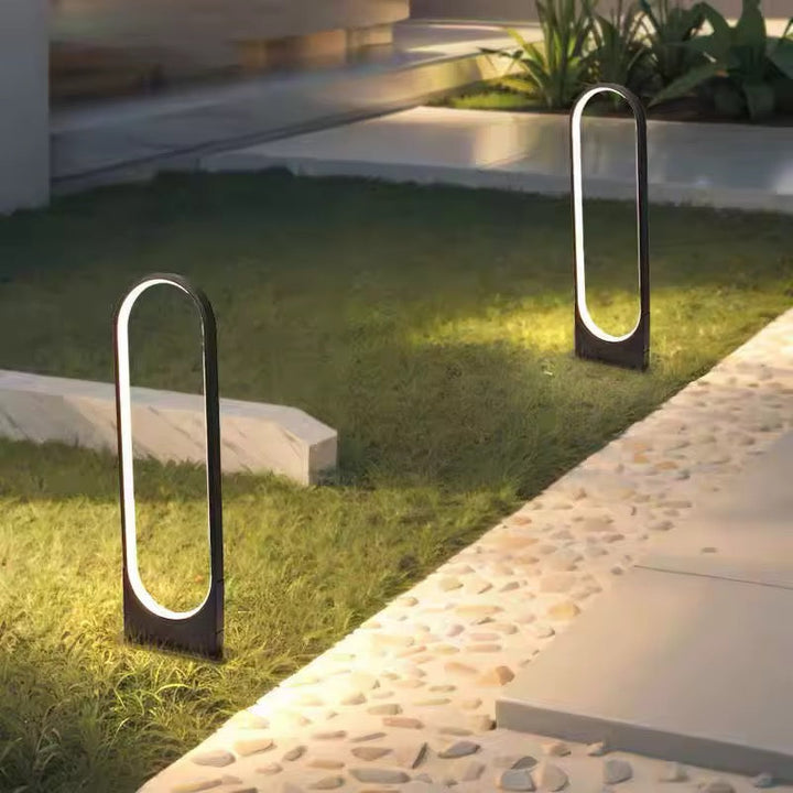 Modern Oval Outdoor Bollard Light