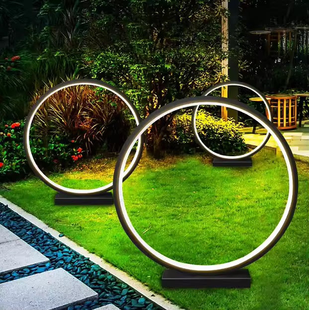 Modern Circular LED Bollard light for outdoor