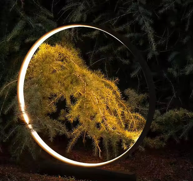Modern Circular LED Bollard light for outdoor