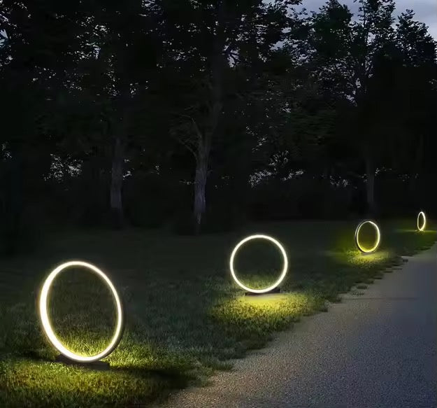 Modern Circular LED Bollard light for outdoor