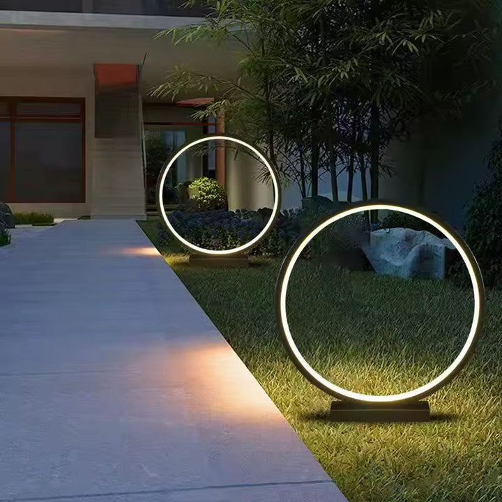 Modern Circular LED Bollard light for outdoor