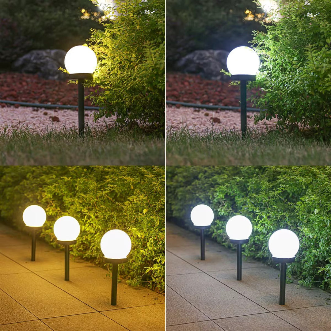 Outdoor LED Pathway Globe Lights with a SPIKE