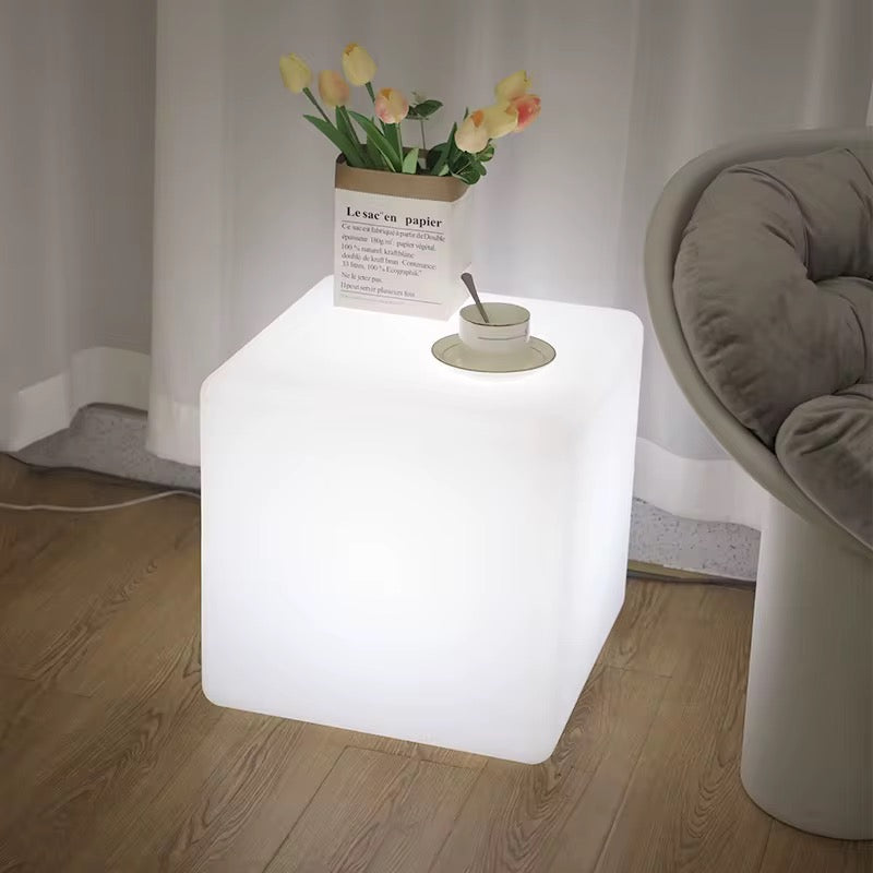 LED Cube Light Stool for Outdoor Spaces 40 cm ( one size )