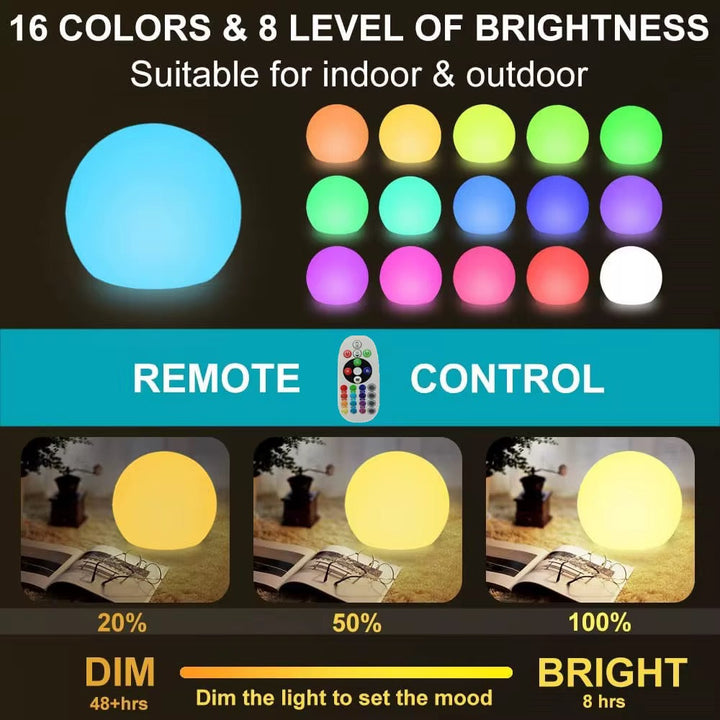 LED Rechargeable or Direct electricity Globe Lights for Patio Decor