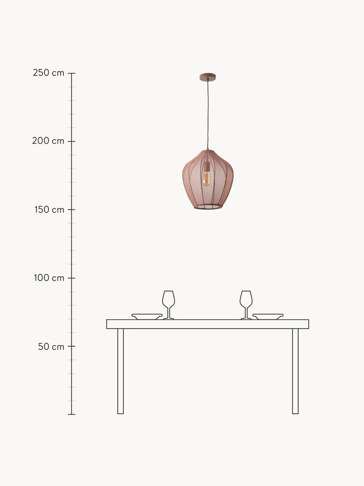 Modern Pendant Light with brick Mesh Shade