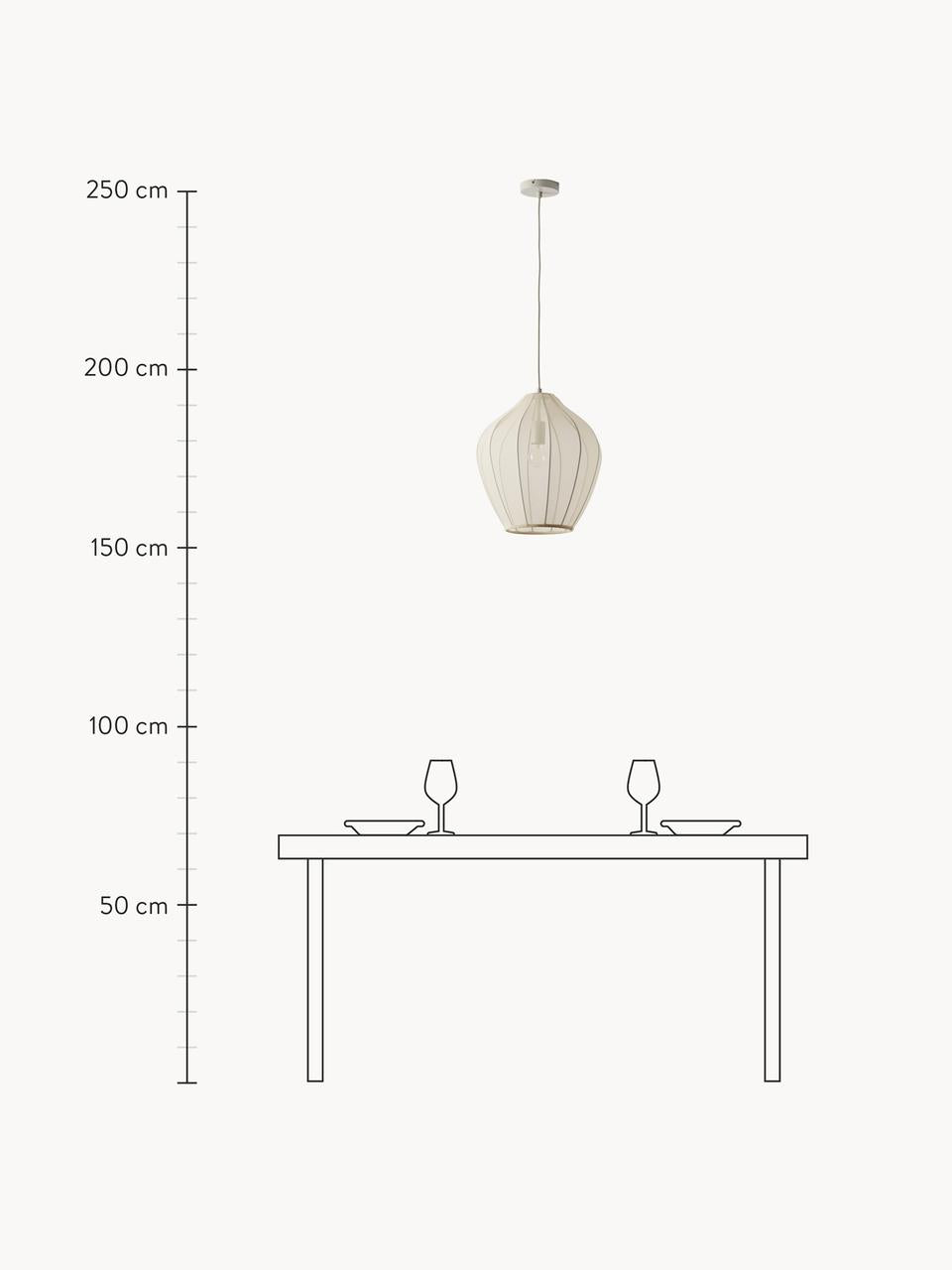 Modern Pendant Light with White Mesh Shade