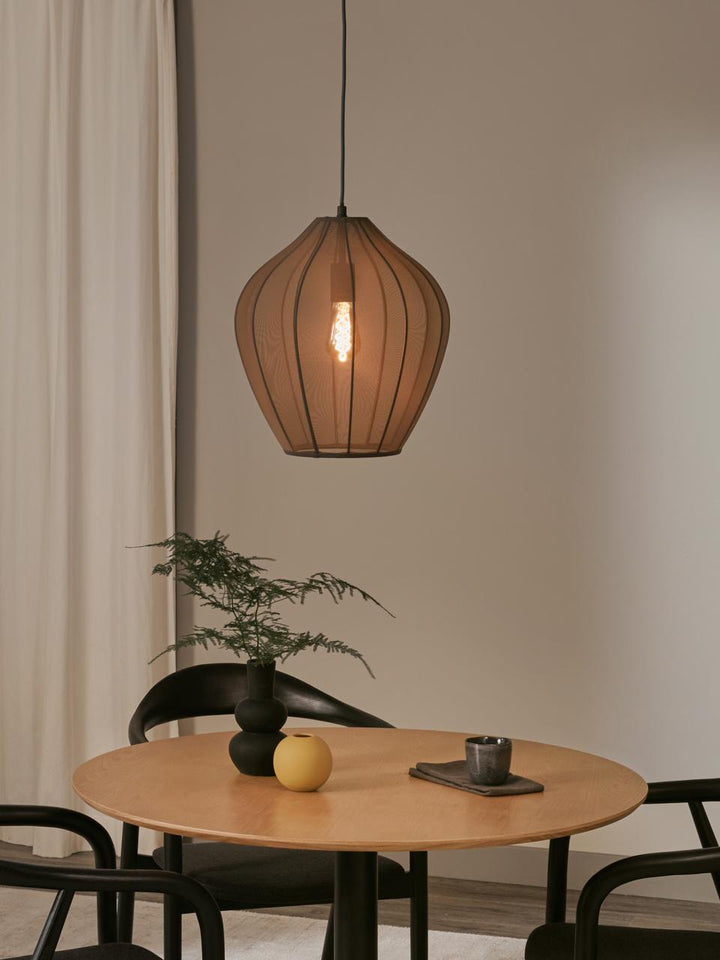 Modern Pendant Light with Mesh Shade Design