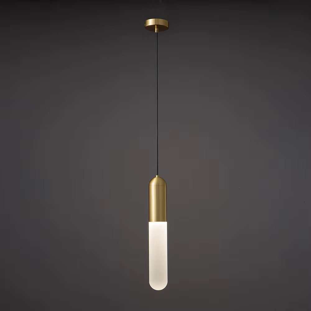 Minima list Tube Pendant  Brass