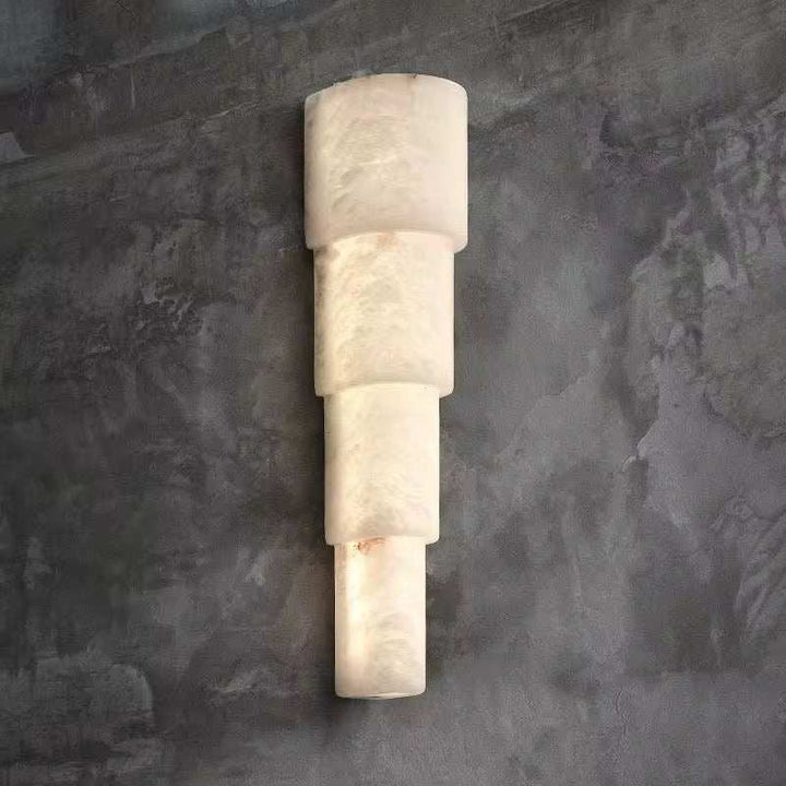 Stacked Alabaster Wall Sconce
