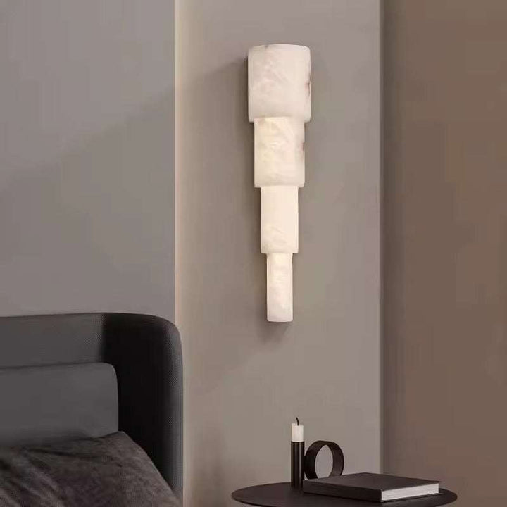 Stacked Alabaster Wall Sconce