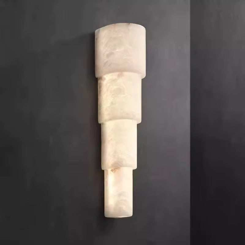 Stacked Alabaster Wall Sconce
