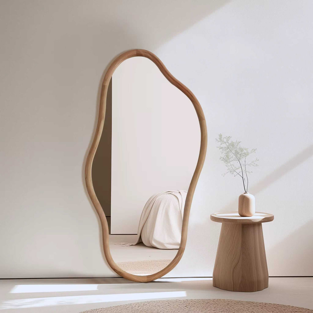 Aura Flow Mirror - Organic Wooden Standing Mirror