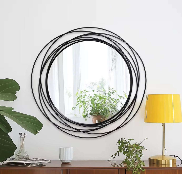 ORBIT - Modern Wire Frame Round Mirror