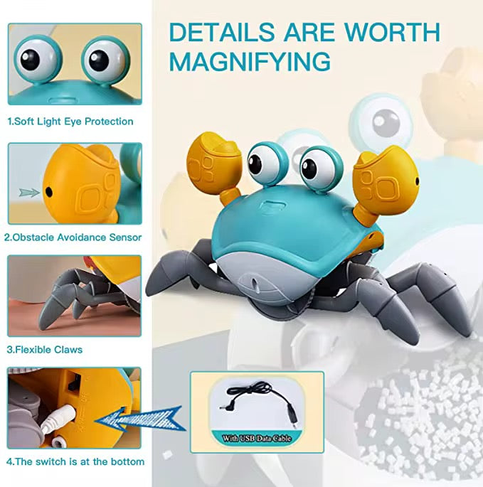 Interactive Crawling Crab Kids Accent Toy