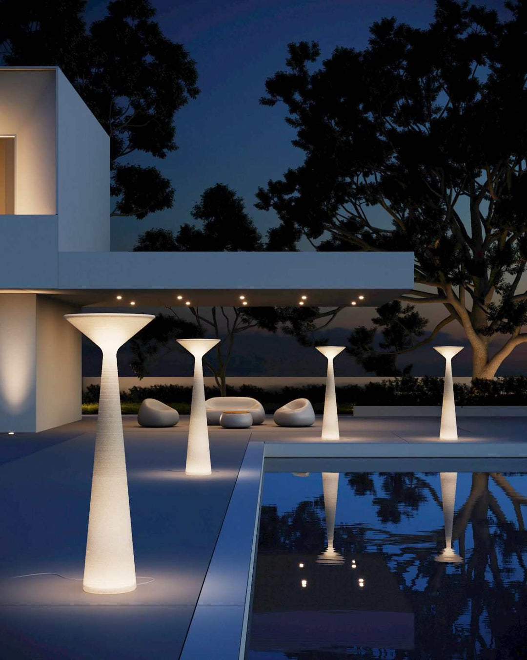 Aura Column - Modern Sculptural LED outdoor Floor Lamp