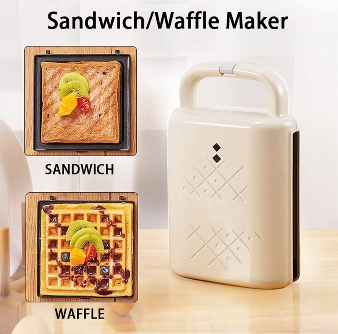 3-in-1 Compact Sandwich and Waffle Maker
