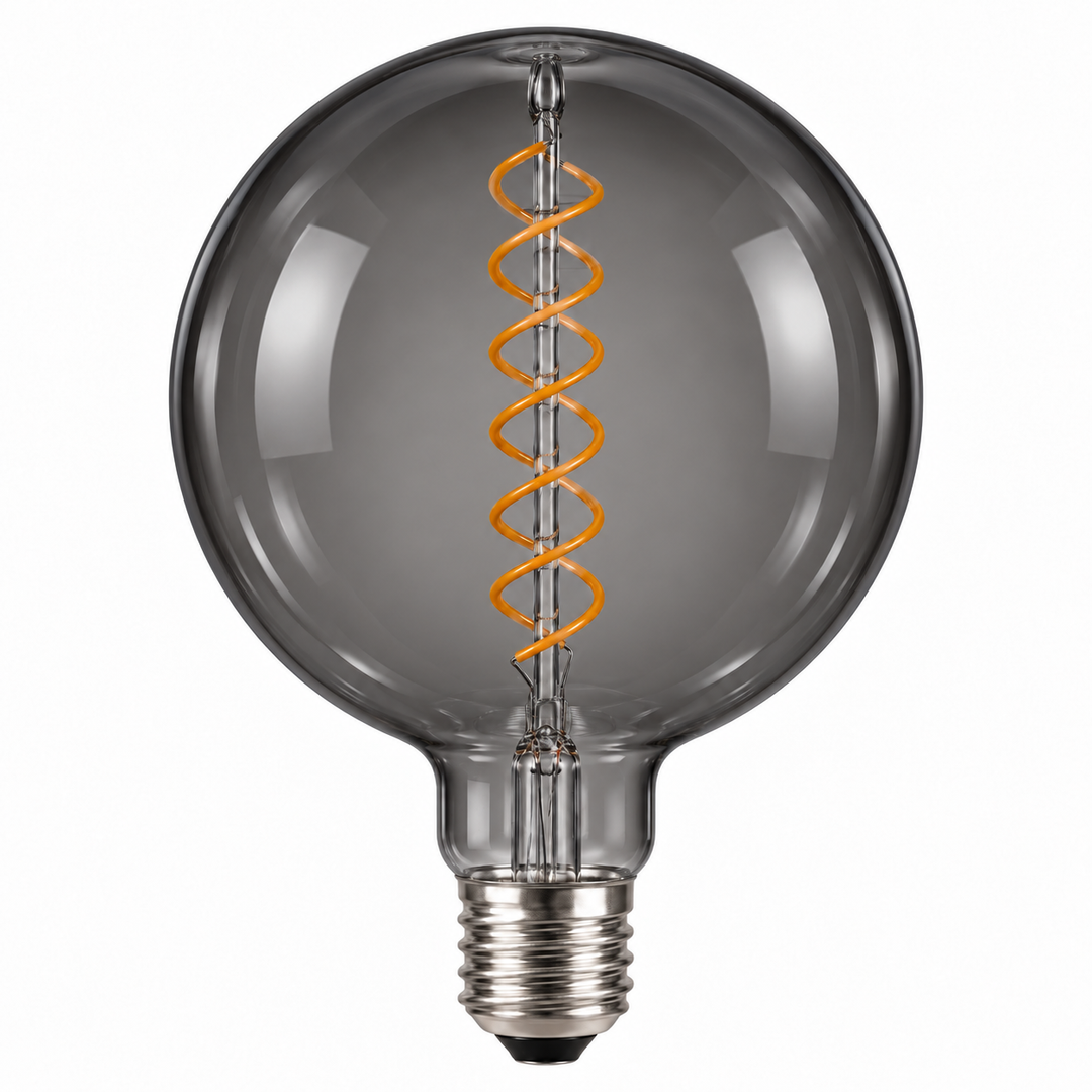 Smoked Glass Globe Pendant Light- A19