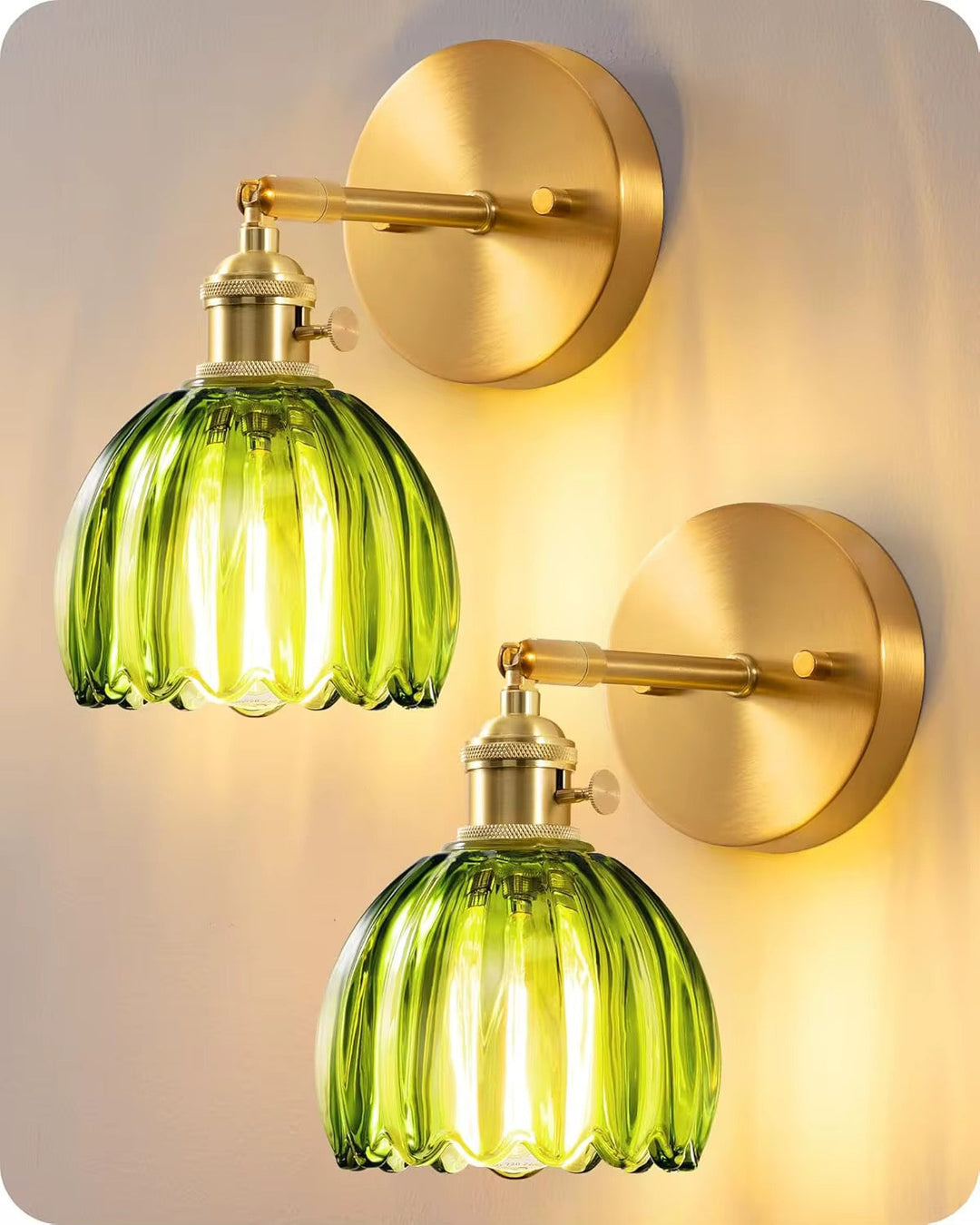 Brass Glass Wall Sconce