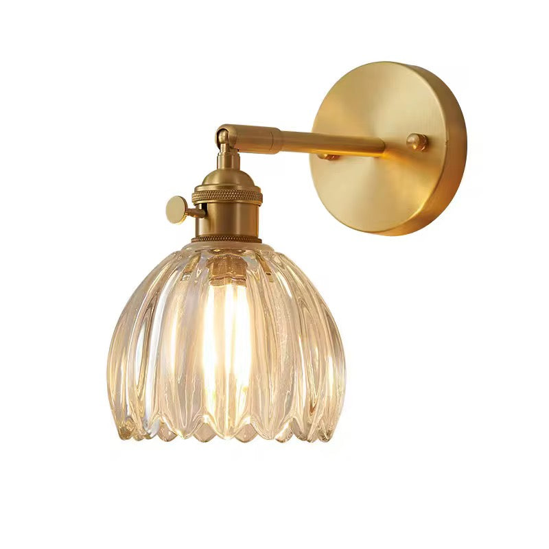 Brass Glass Wall Sconce