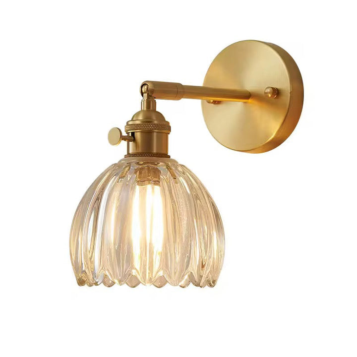 Brass Glass Wall Sconce