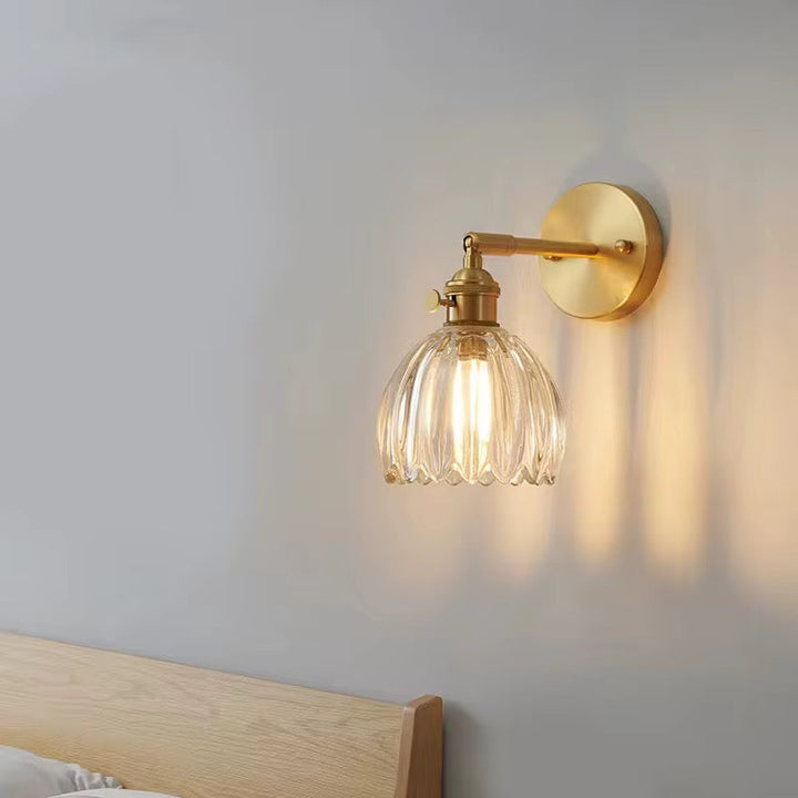 Brass Glass Wall Sconce