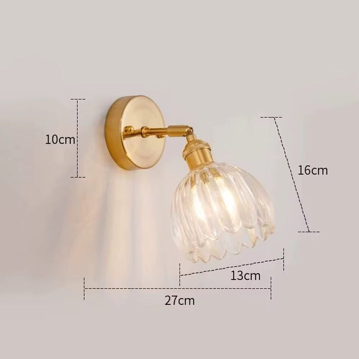 Brass Glass Wall Sconce