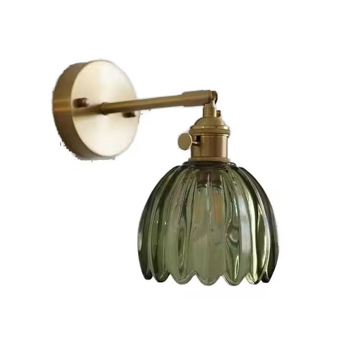 Brass Glass Wall Sconce