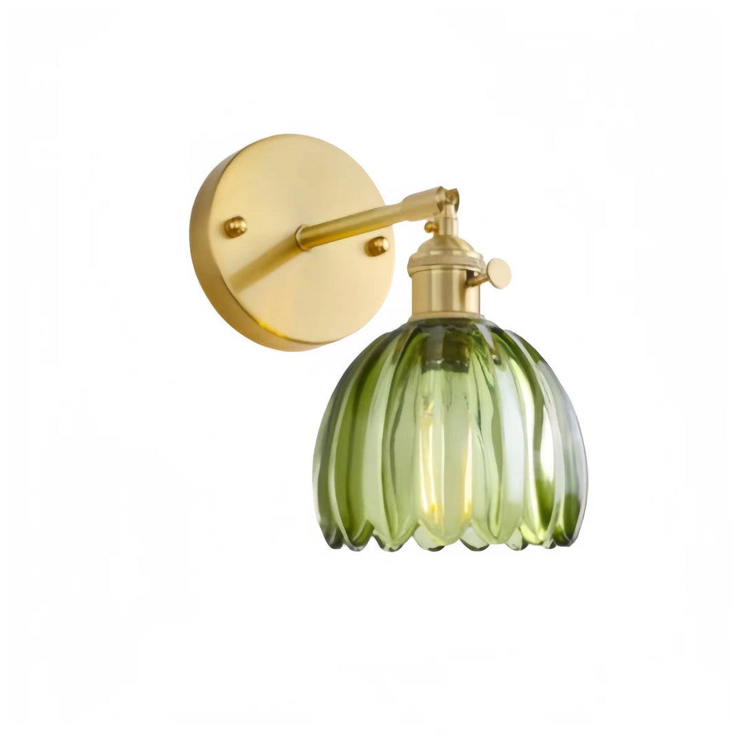 Brass Glass Wall Sconce