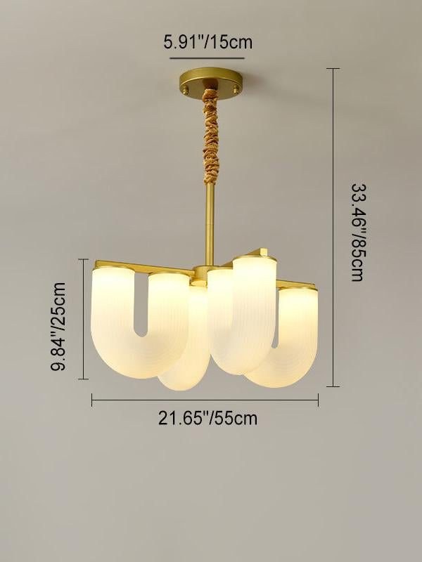Modern U-Shaped Glass Ceiling Light