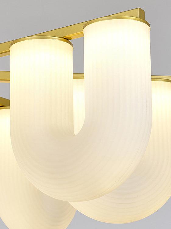 Modern U-Shaped Glass Ceiling Light
