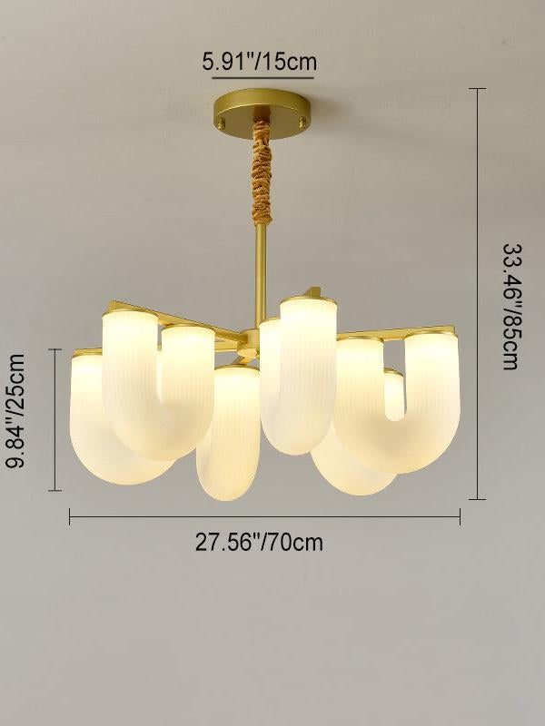 Modern U-Shaped Glass Ceiling Light